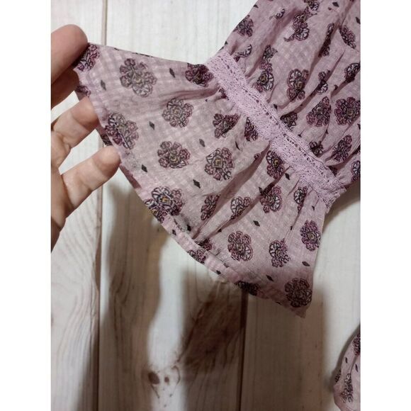 Eyeshadow Shirt Ladies Large Pink Chiffon Sheer - Picture 4 of 8